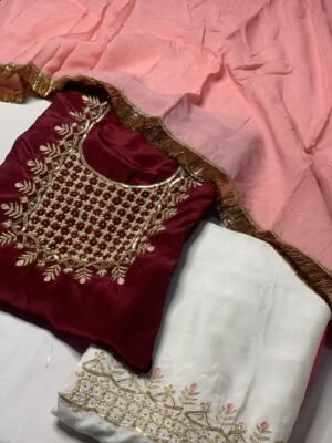 Natural Crepe Unstitched Outfit