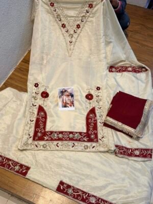 Diamond tissue unstitched outfit