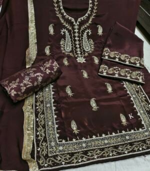 Pure Dachene Crape Unstitched Outfit